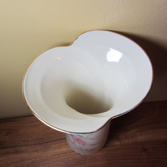 floral vase fine china vintage from Japan (H218) - Picture 5 of 7